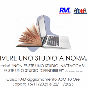Corso FAD aggiornamento ASO 10 Ore Sabato 15/11/2025 e 22/11/2025